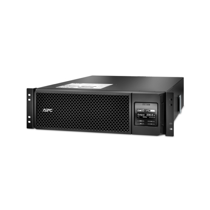 APC Smart-UPS On-Line, 5Kva, Rackmount 3U, 230V, 6X C13+4X C19 IEC Outlets, Network Card+Smartslot, Extended Runtime, W/ Rail Kit