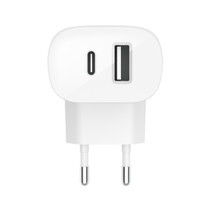 Belkin WCB007 Boostcharge 37W USB-C + USB-A Portlu Duvar Şarjı - Beyaz
