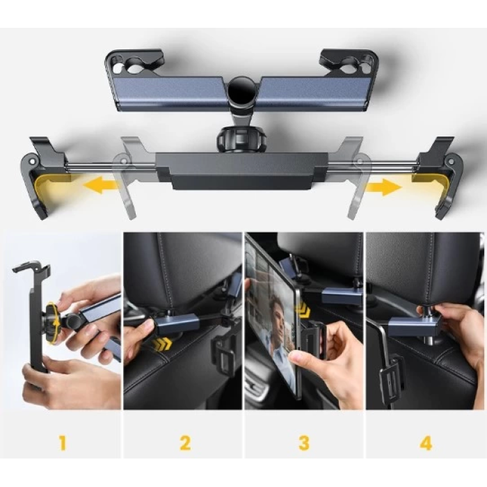 Pratik Koltuk Arkası Ayarlanabilir Tablet Telefon Tutucu ( Lisinya )