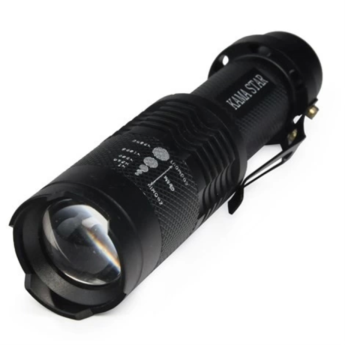 Km 87 Polis Tipi Zoomlu Şarjlı Metal Dağ Kamp Cep Feneri ( Lisinya )