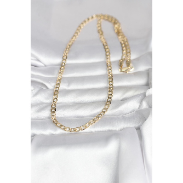 CM 14K Gold Renk Kalın Zincir Model 60 cm Kadın Kolye - Lisinya