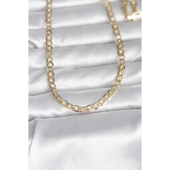 CM 14K Gold Renk Kalın Zincir Model 60 cm Kadın Kolye - Lisinya