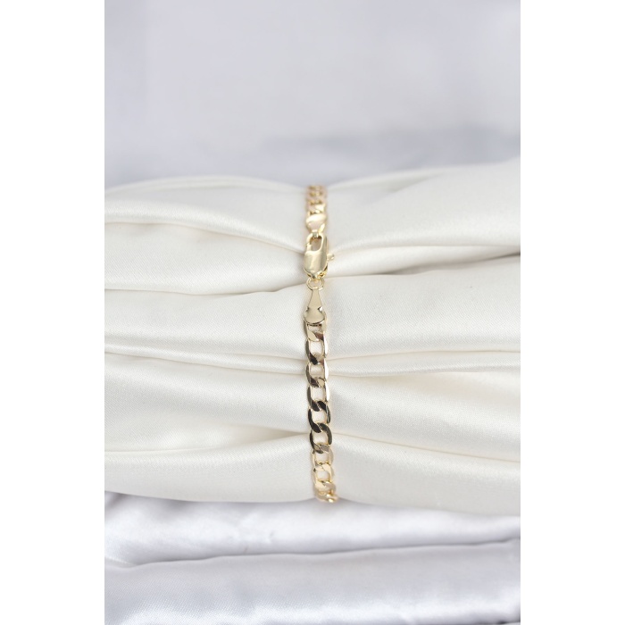 CM 14K Gold Renk Halka Zincir Model Kadın Bileklik - Lisinya