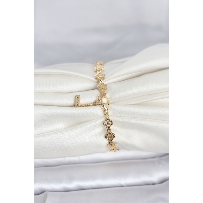 CM 14K Gold Renk Yonca Model Kadın Bileklik - Lisinya