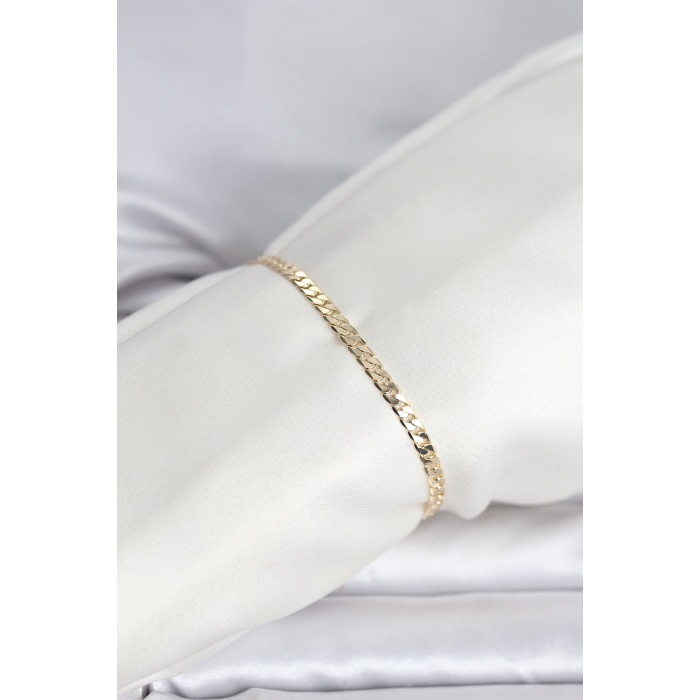 CM 14K Gold Renk Zincirli Model Kadın Bileklik - Lisinya