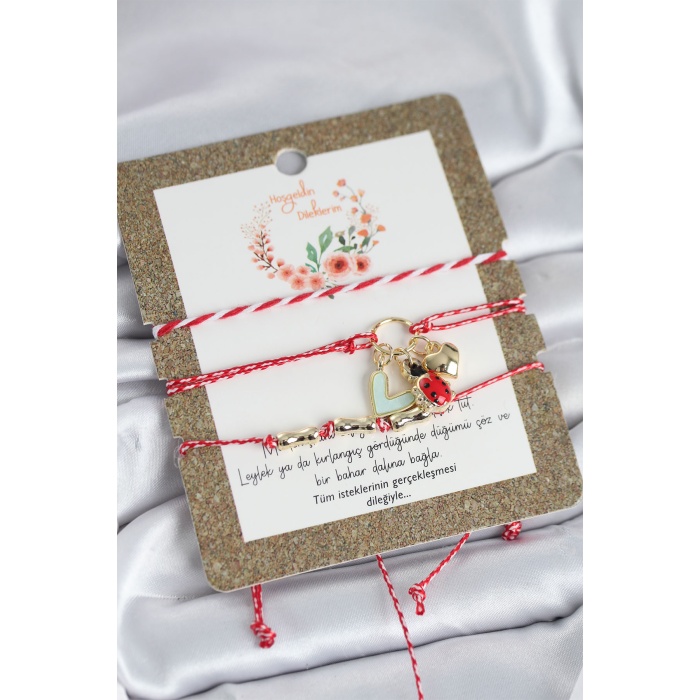 Marteniçka Bileklik 3lü Uğur Böcekli Model - Lisinya