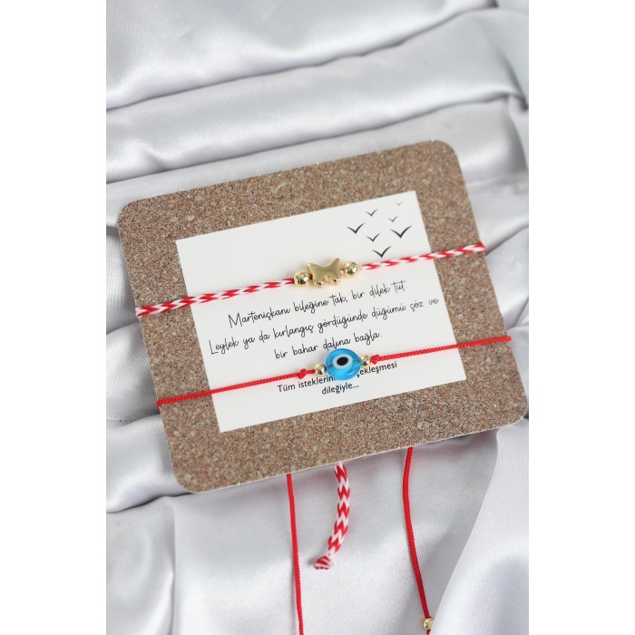 Marteniçka Bileklik 2li Nazar ve Kelebek Model - Lisinya