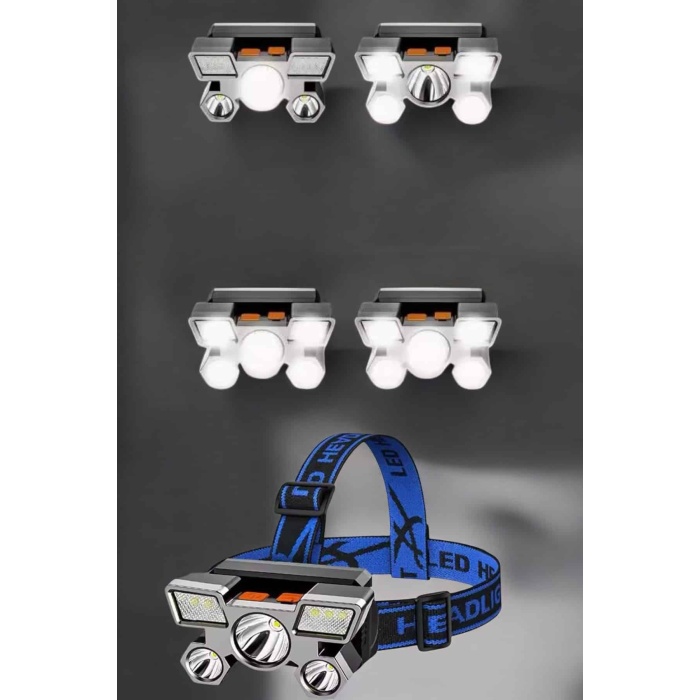 Ultra Güçlü Led Işık Şarjlı Kafa Lambası Balıkçı Lambası Kafa Feneri - Lisinya