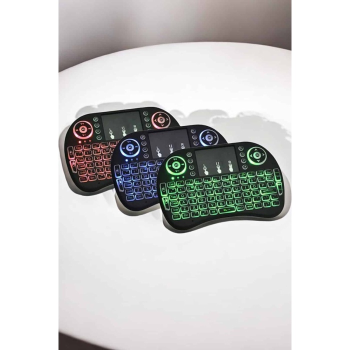 USB Bağlantılı Mini Q Klavye Işıklı Tüm Cihazlara Uyumlu - Lisinya