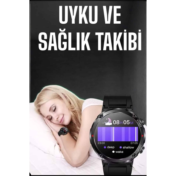 Akıllı Saat Yeni Nesil Bluetooth Bağlantılı Uyku ve Sağlık Takibi NFC ve GPS - Lisinya