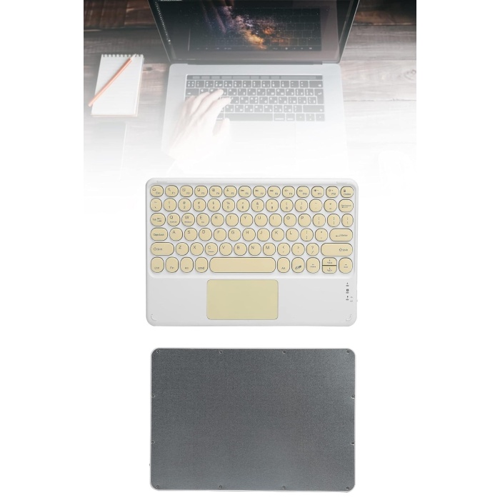 Touchpad Tüm Cihazlara Uyumlu Bluetooth Klavye Touchpad Slim Kablosuz Wifi Q Klavye - Lisinya