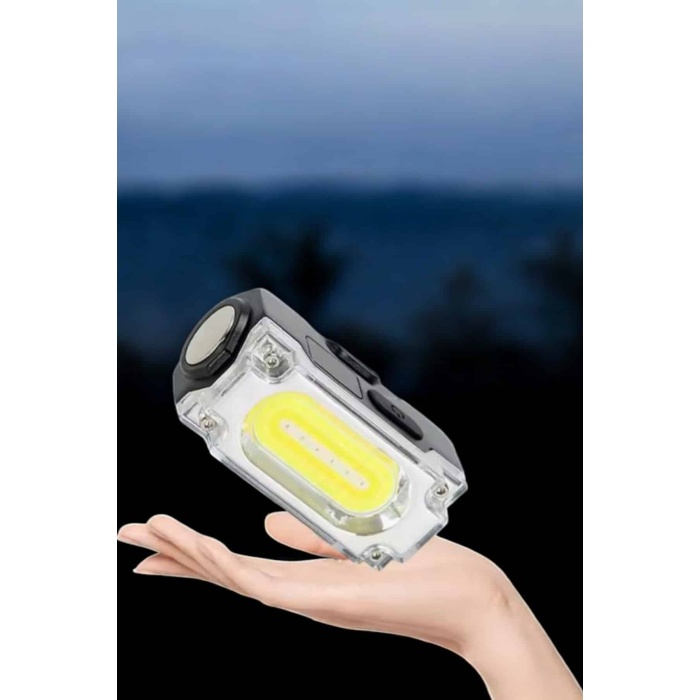 Kafa Lambası El Fenerli Kamp Lambası USB Şarjlı Esnek Lamba - Lisinya