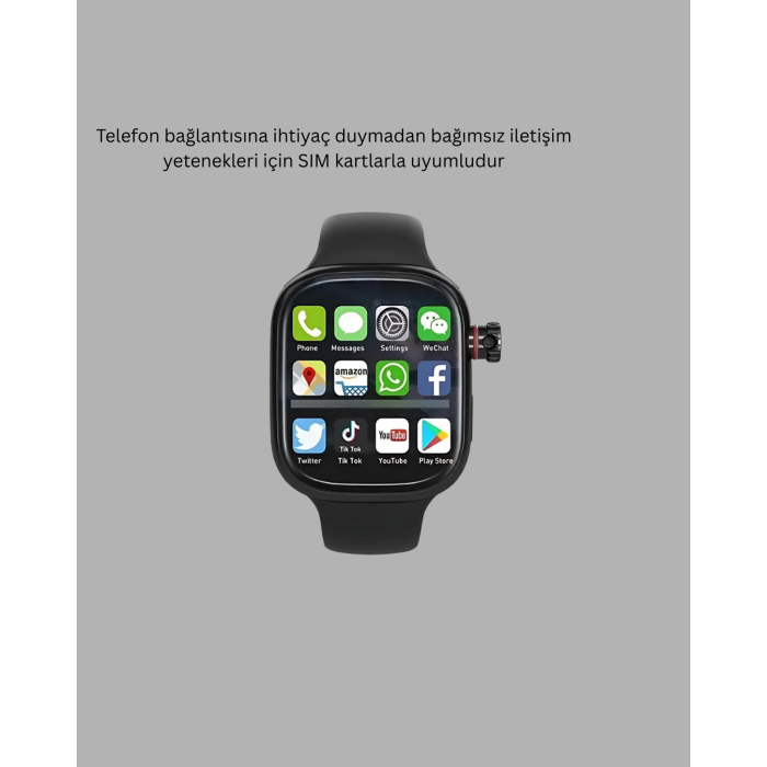 Telefon Bağımsız SIM Kartlı Akıllı Saat Nabız Ölçerli - Lisinya
