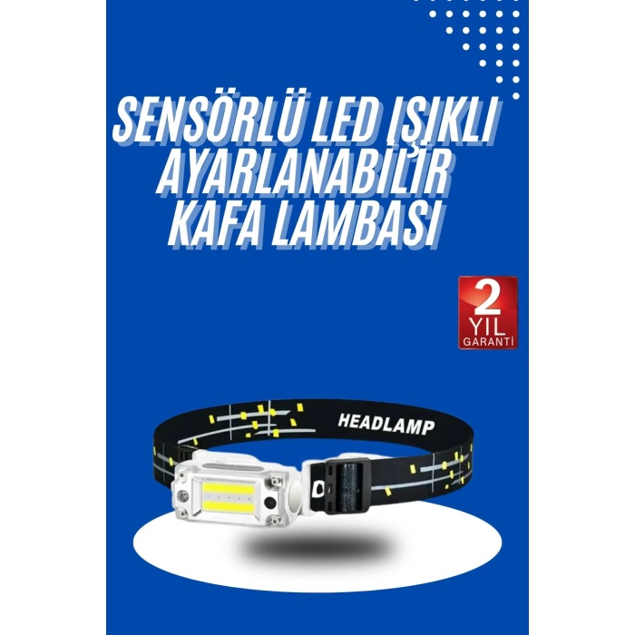 Kafa Lambası, Su Geçirmez Kafa Feneri 3 Mod Aydınlatma - Lisinya