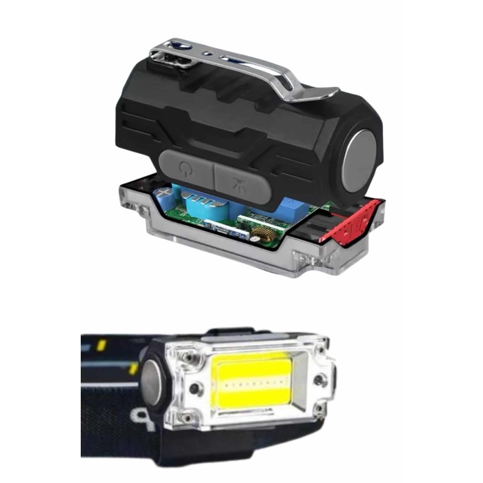 Kafa Lambası, Su Geçirmez Kafa Feneri 3 Mod Aydınlatma - Lisinya