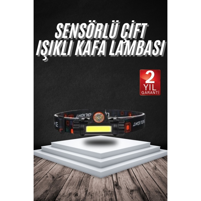 Kafa Lambası Çalışma Işığı Süper Parlak Mıknatıslı Lityum Lion Pilli - Lisinya