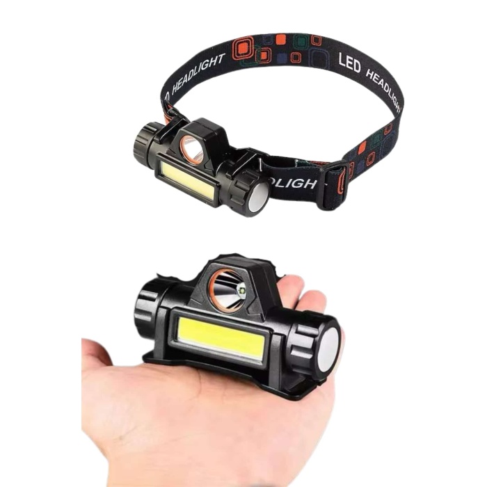 Kafa Lambası Çalışma Işığı Süper Parlak Mıknatıslı Lityum Lion Pilli - Lisinya