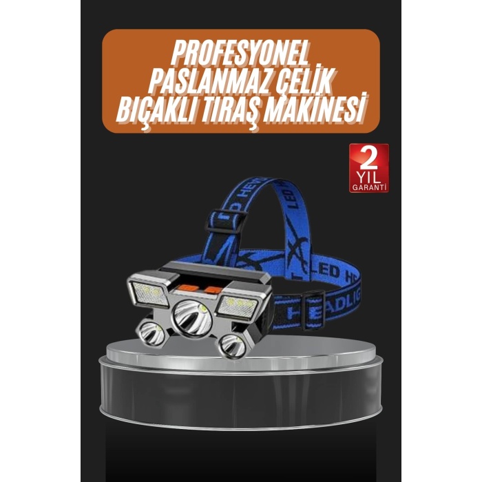 El Feneri Süper Kafa Lambası 4 Modlu 5 Led Kafa Feneri - Lisinya