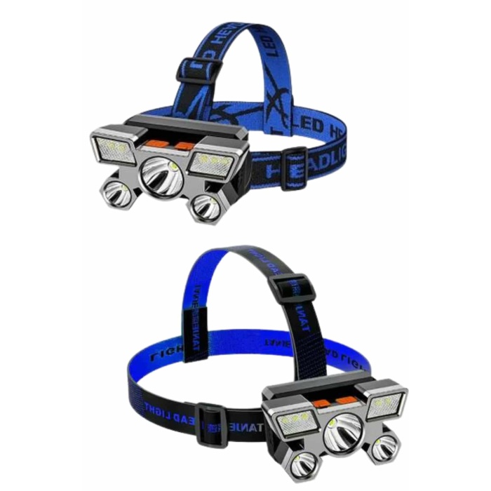 El Feneri Süper Kafa Lambası 4 Modlu 5 Led Kafa Feneri - Lisinya