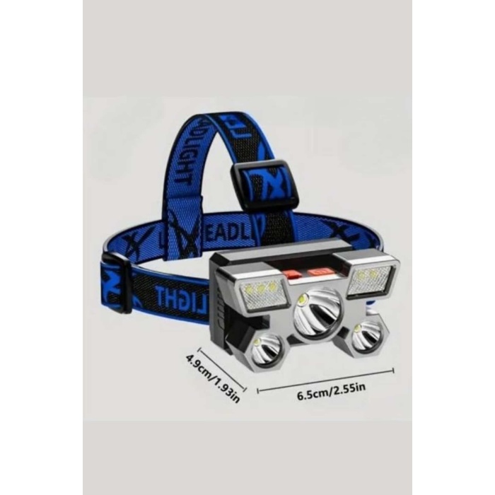 El Feneri Süper Kafa Lambası 4 Modlu 5 Led Kafa Feneri - Lisinya