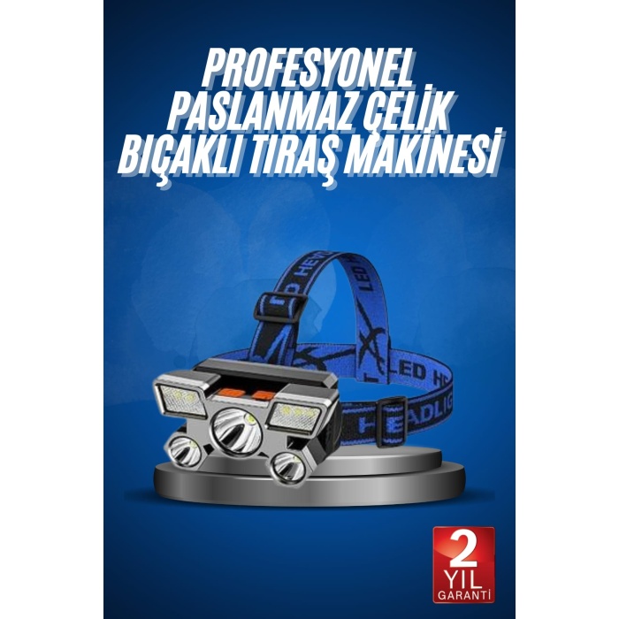 5 LED Far Şarj Edilebilir Güçlü Kafa Lambası Kamp Lambası 4 Modlu (Kopya) - Lisinya