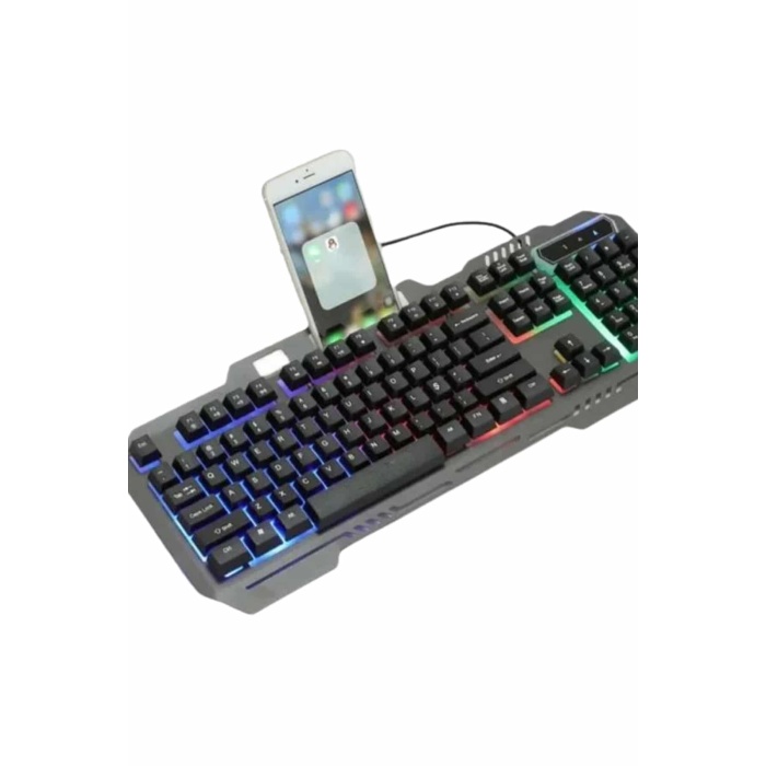 Işıklı Oyuncu Q Klavye Mouse Seti Siyah Gaming Oyuncu Klavye - Lisinya