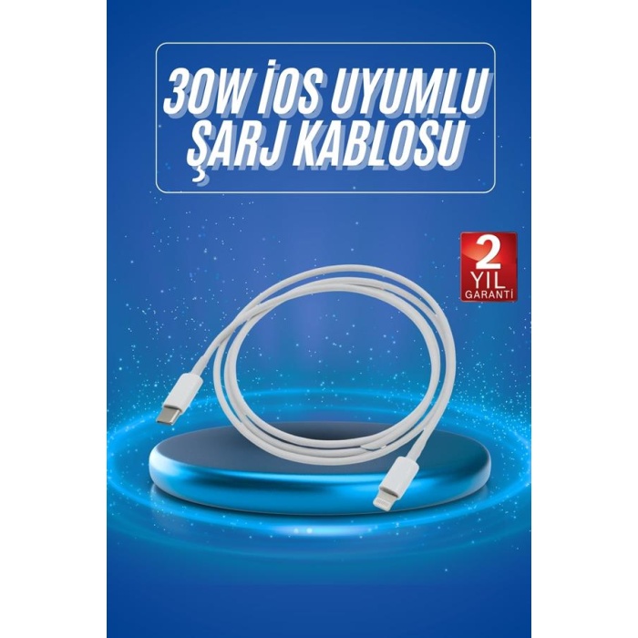 Type-C Ligtning 30W İOS Şarj Kablosu Hızlı Şarj Kablosu - Lisinya