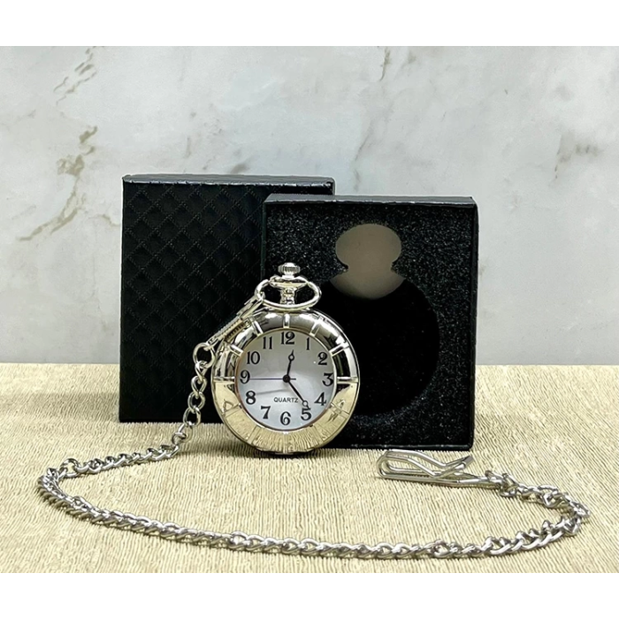 Özel Kutulu Gümüş Köstekli Saat Alk4685 - Lisinya