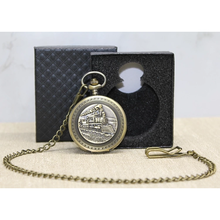 Özel Kutulu Tren Temalı Köstekli Saat Alk4670 - Lisinya