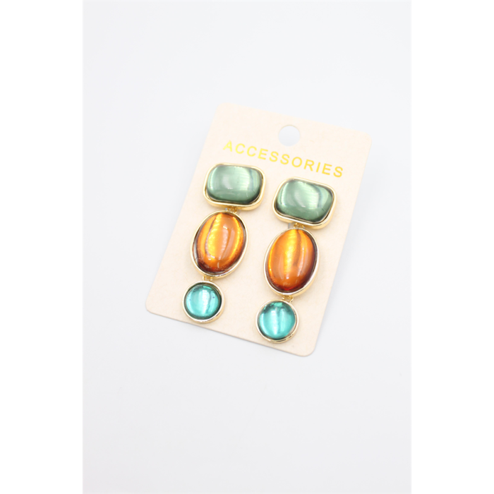 Taşlı Küpe - ÇOK RENKLİ