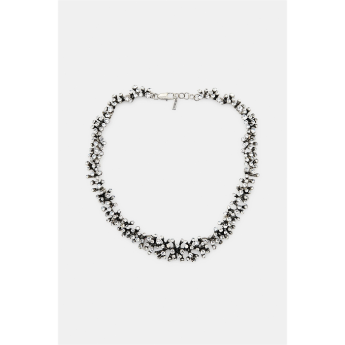 Taşlı Mercan Kolye - Gümüş