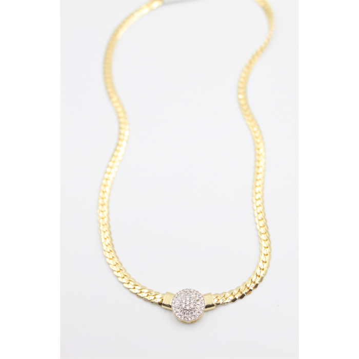 Taşlı Vip Kolye - Altın