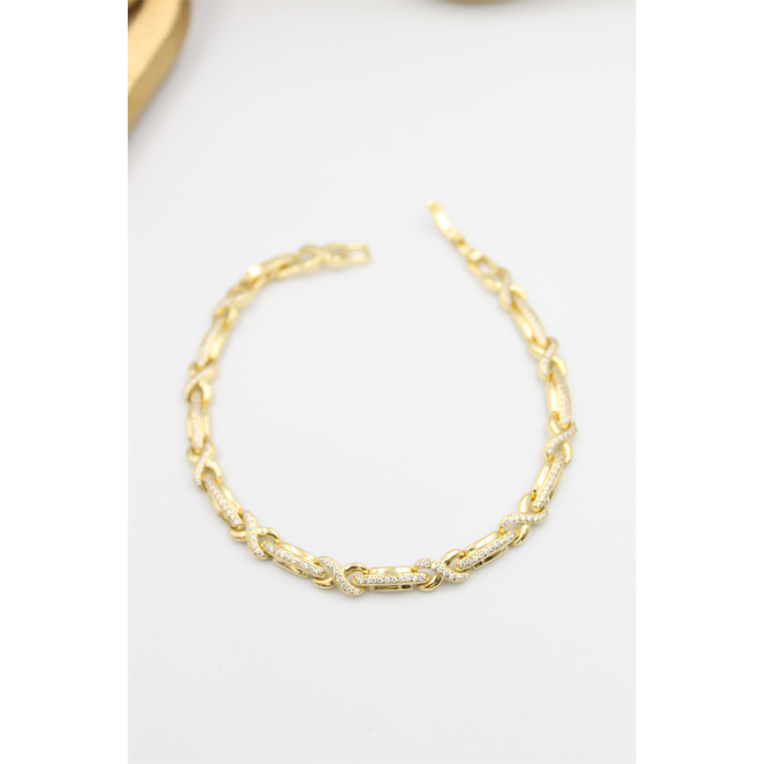 Taşlı Xuping Bileklik - Altın