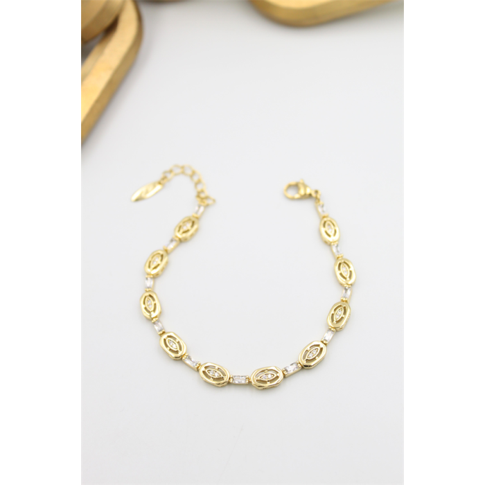 Taşlı Xuping Bileklik - Altın