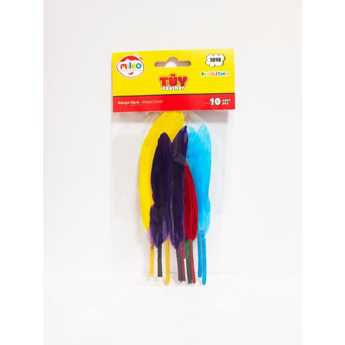 Tüy Renkli 10 Adet