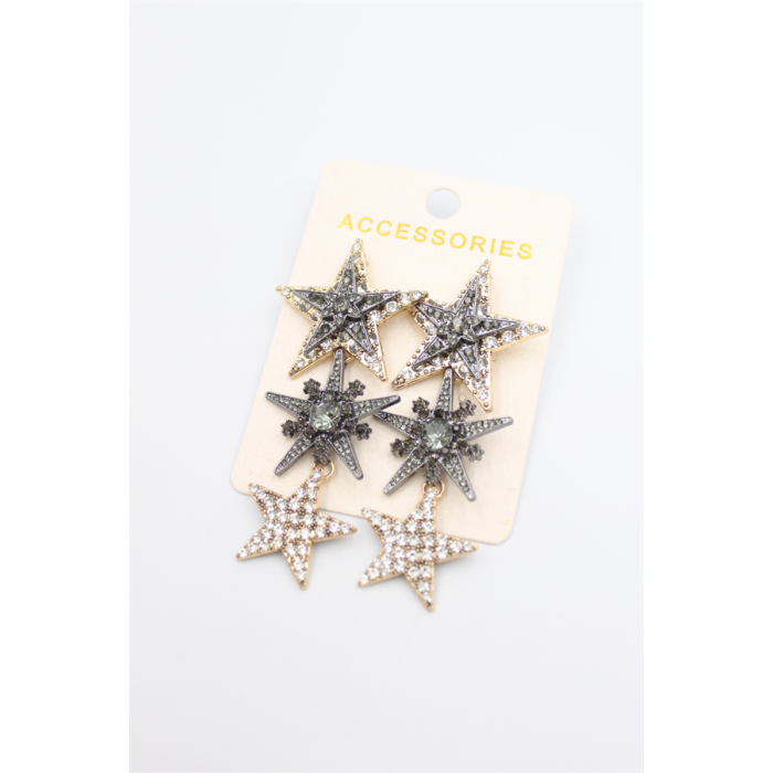 Yıldız Küpe - Siyah