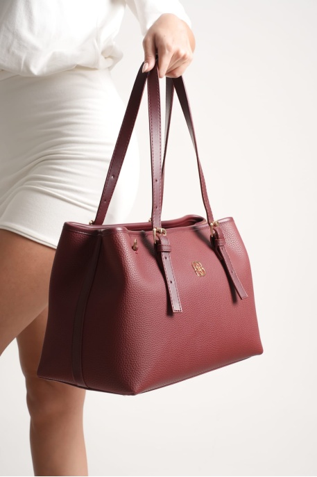 Alena Kadın Büyük Omuz ve Kol Çantası Bordo-Günlük Kullanım