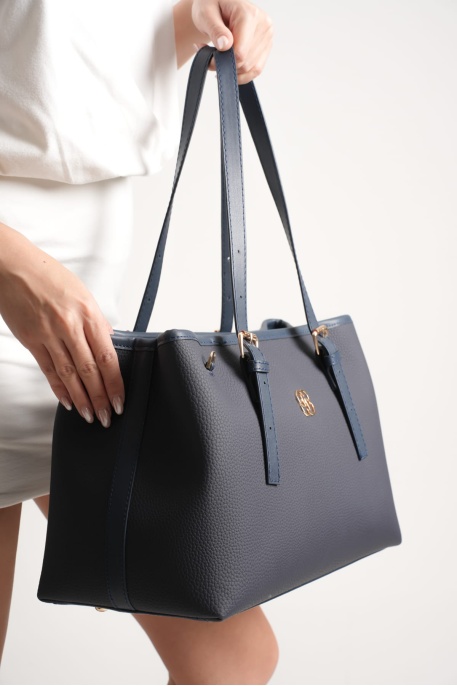 Alena Kadın Büyük Omuz ve Kol Çantası Lacivert-Günlük Kullanım