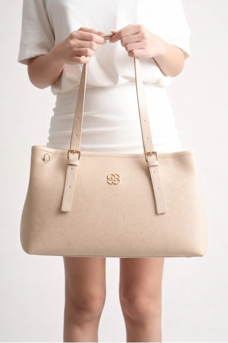 Alena Kadın Büyük Omuz ve Kol Çantası Nude-Günlük Kullanım