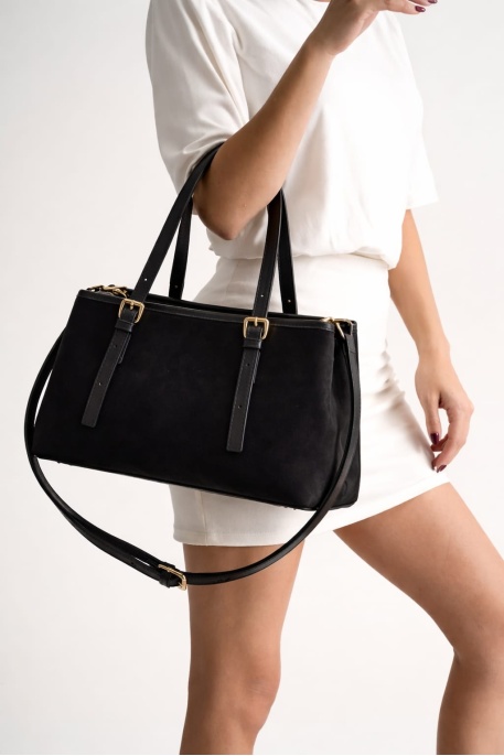 Milano Kadın Hakiki Deri Süet Günlük Omuz Çantası