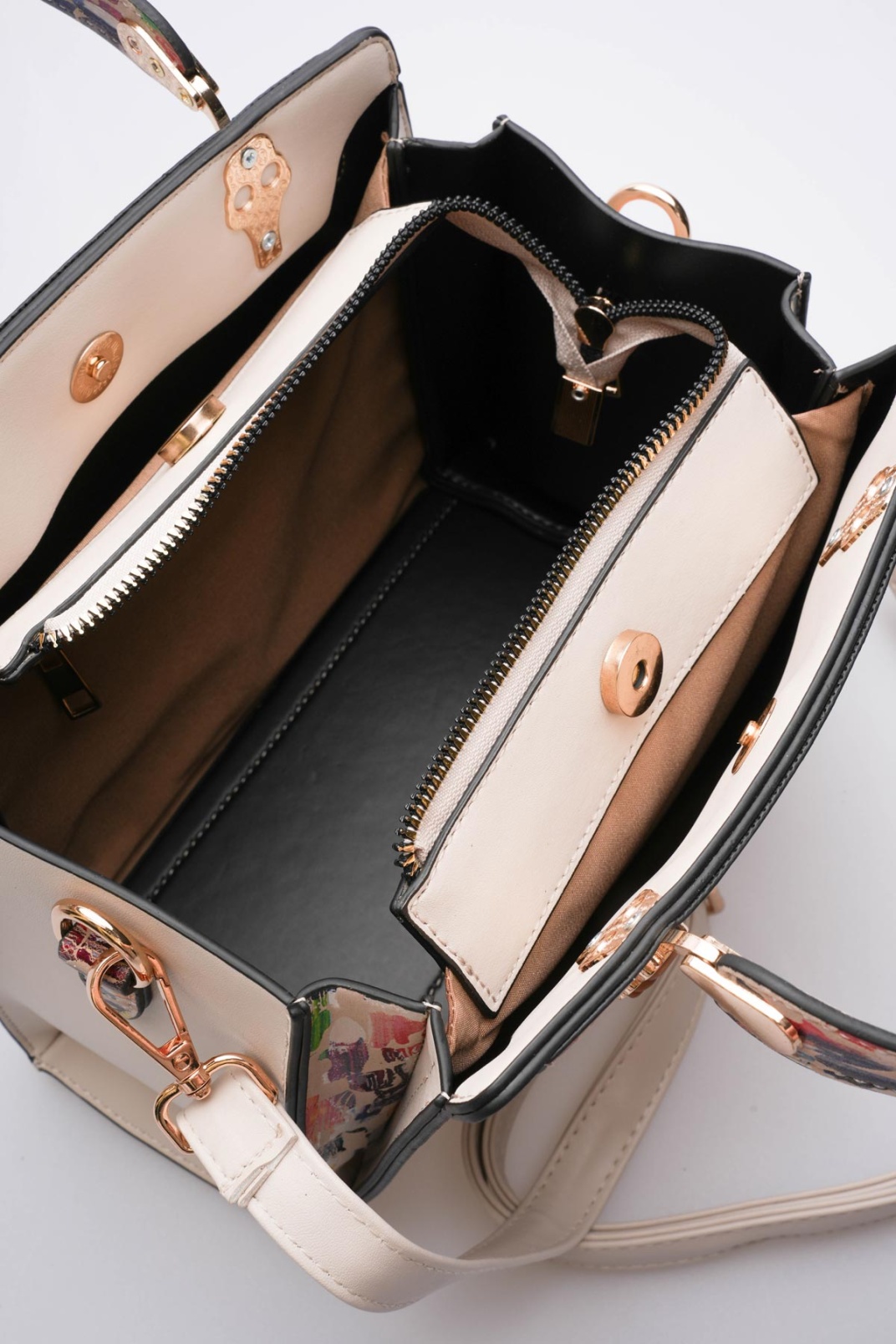 Alice Kadın Günlük Bej Desenli Çanta