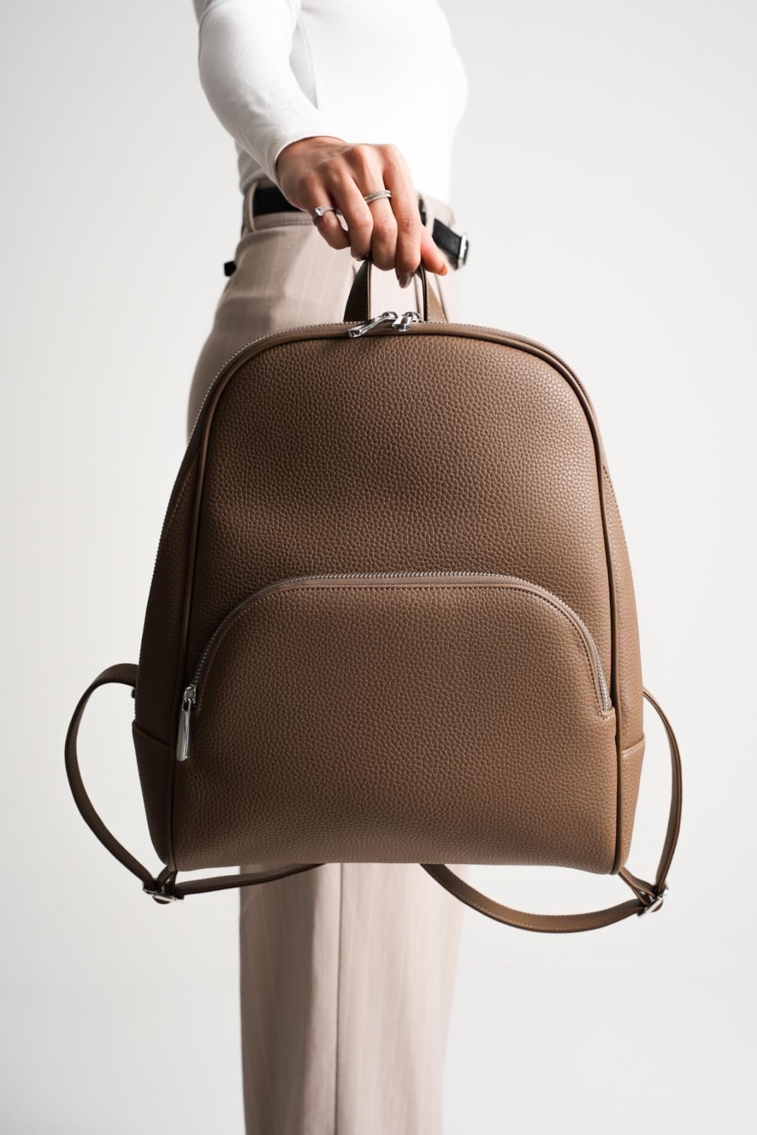 Nova Kadın Büyük Günlük Sırt Çantası Vizon