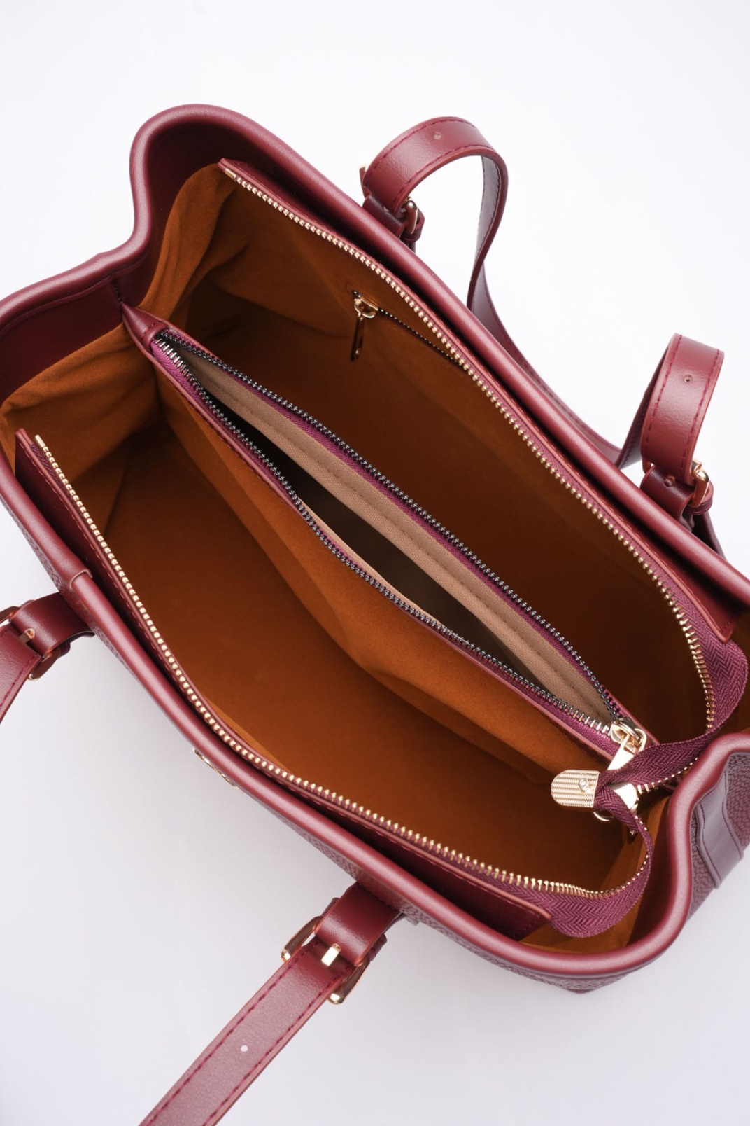 Alena Kadın Büyük Omuz ve Kol Çantası Bordo-Günlük Kullanım