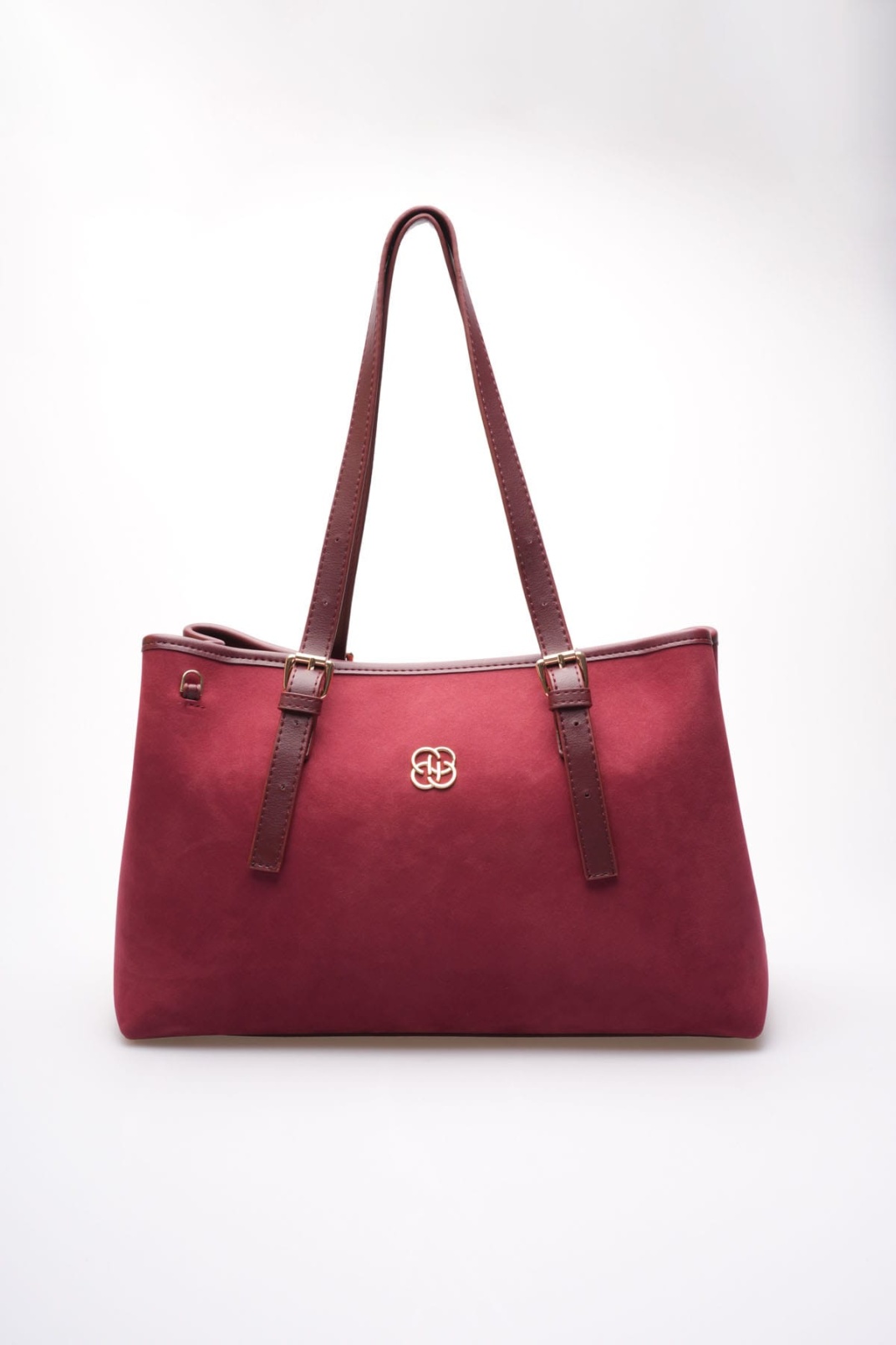 Alena Kadın Büyük Omuz ve Kol Çantası Bordo Süet-Günlük Kullanım