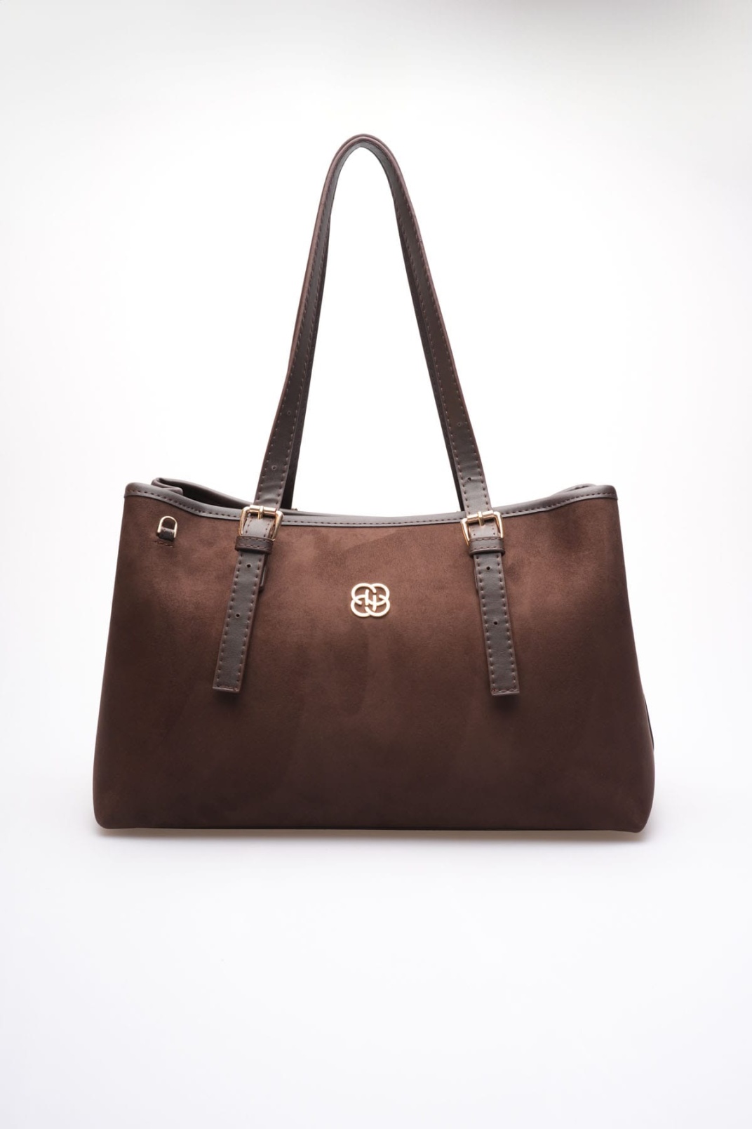 Alena Kadın Büyük Omuz ve Kol Çantası Kahve Süet-Günlük Kullanım