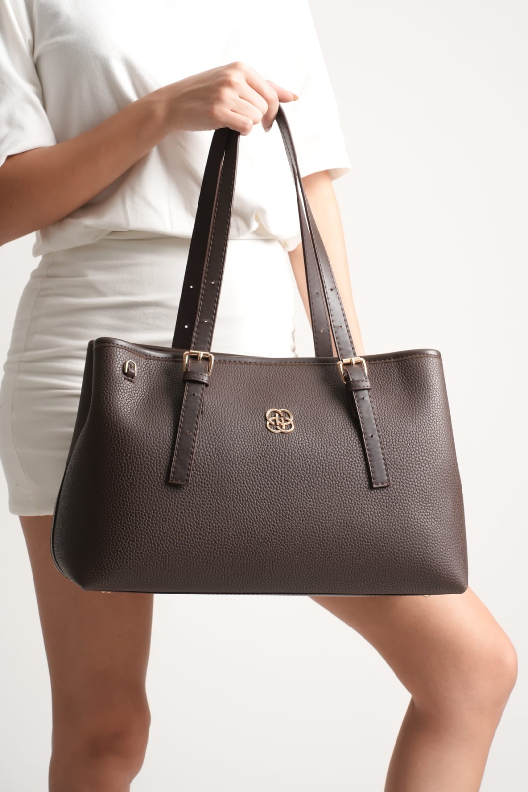 Alena Kadın Büyük Omuz ve Kol Çantası Kahve-Günlük Kullanım