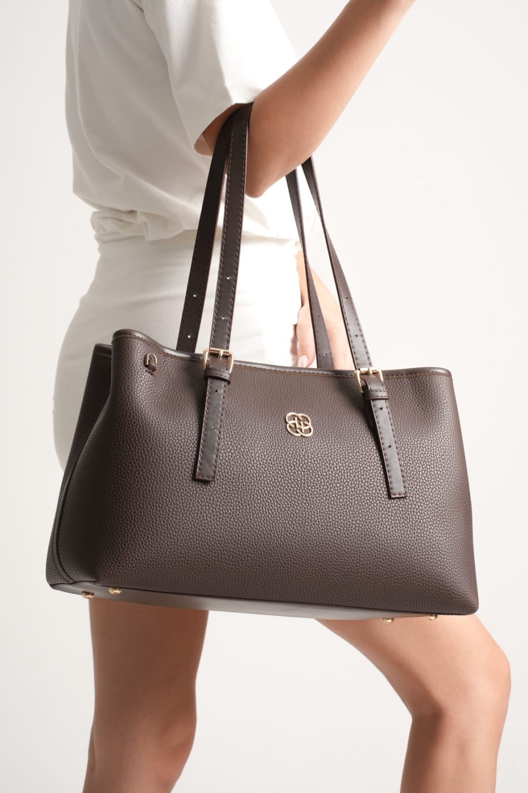 Alena Kadın Büyük Omuz ve Kol Çantası Kahve-Günlük Kullanım