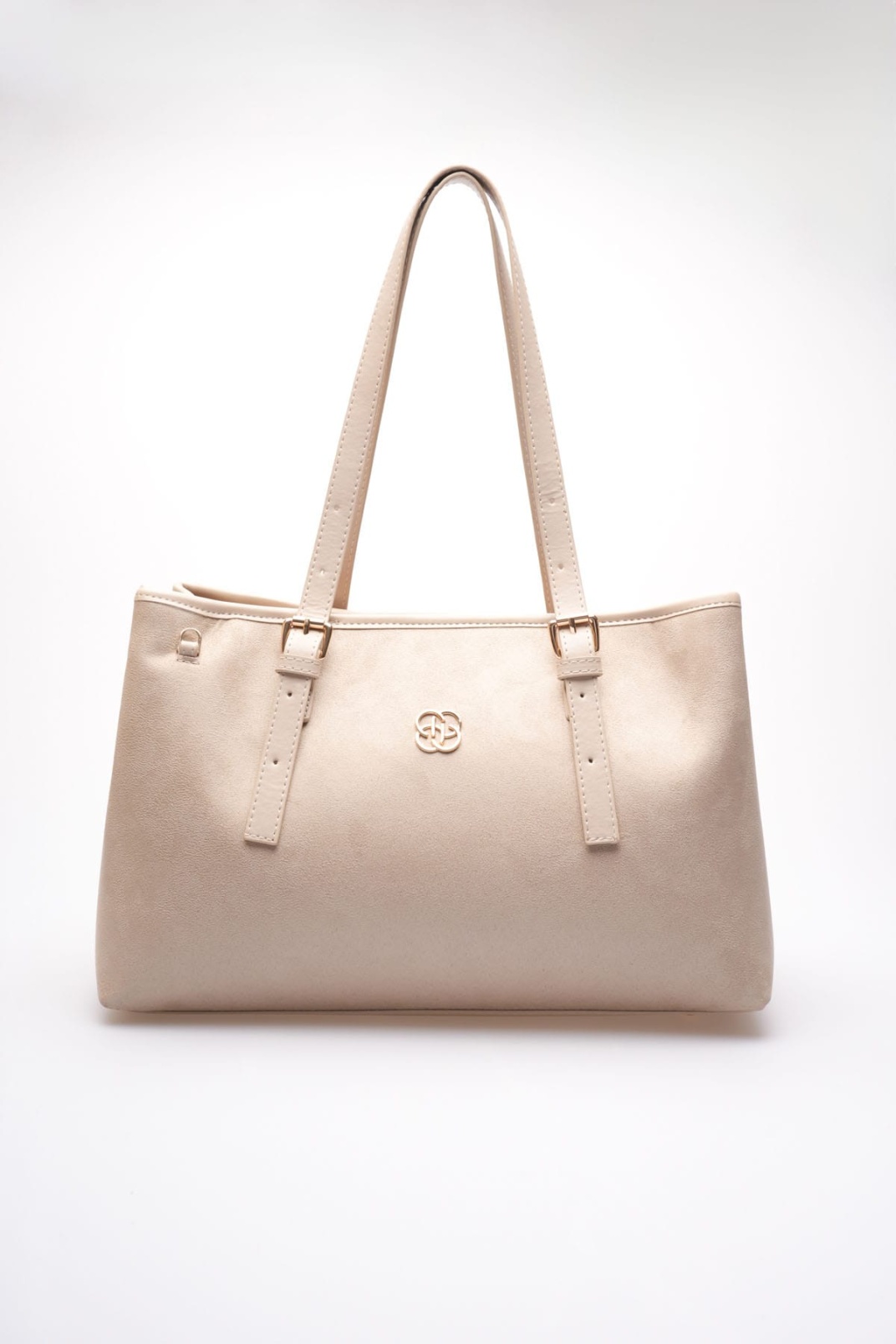 Alena Kadın Büyük Omuz ve Kol Çantası Bej Süet-Günlük Kullanım