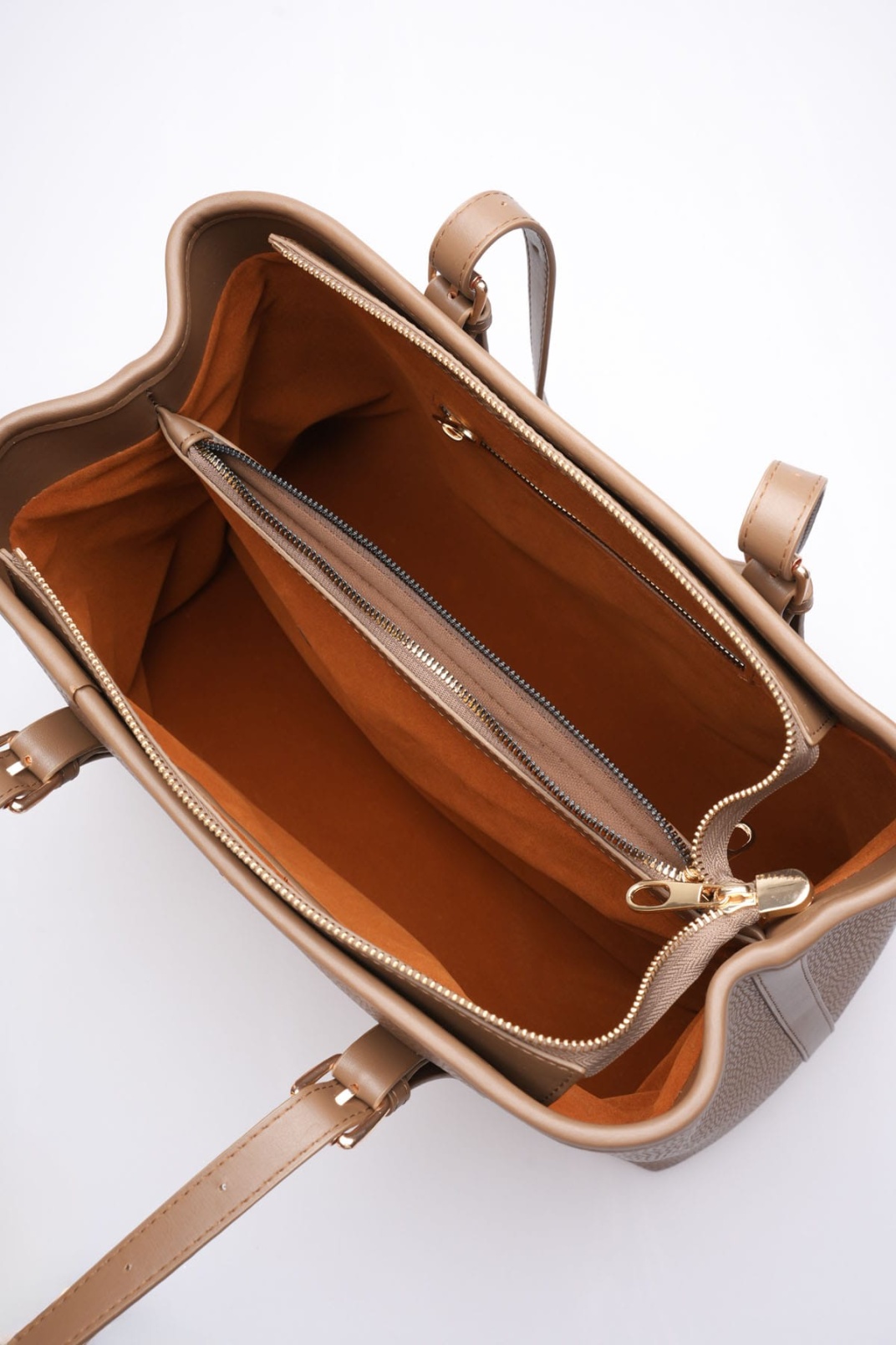 Alena Kadın Büyük Omuz ve Kol Çantası Vizon-Günlük Kullanım