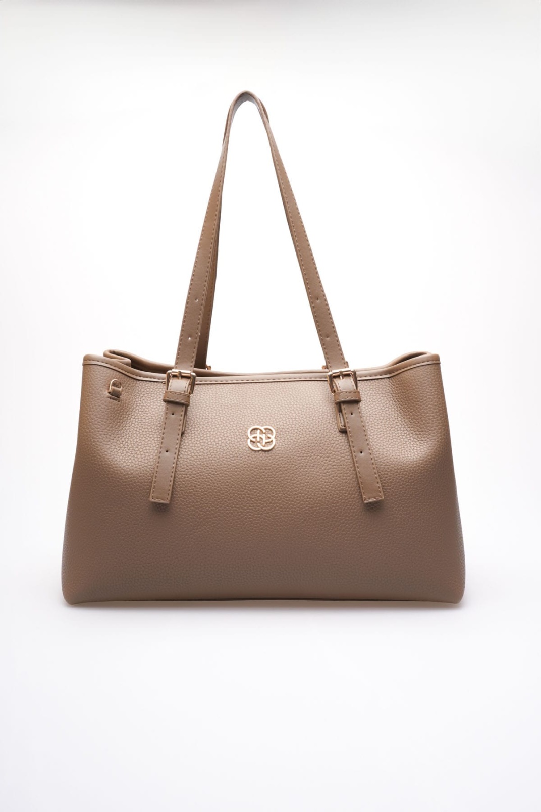 Alena Kadın Büyük Omuz ve Kol Çantası Vizon-Günlük Kullanım